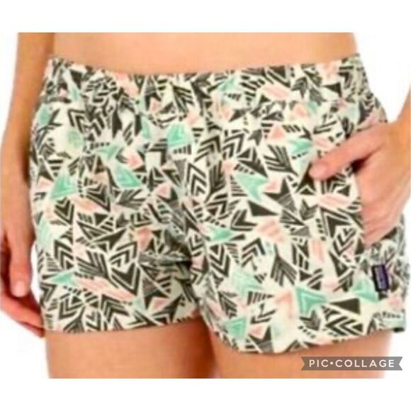 NWOT Patagonia Barely Baggies Medium Quill Triangle Abstract Print, $70 D2 - Picture 2 of 7